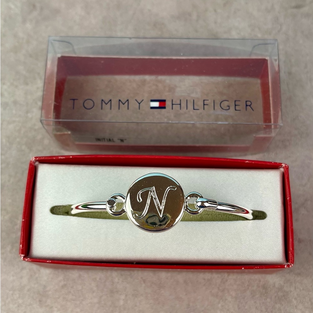 Tommy Hilfiger “N” Initial Bangle – Personalized Modern Classic
